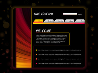 Image showing Website Layout Template in Red and Yellow Colors