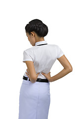 Image showing woman with back pain