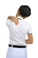 Image showing woman with neck pain