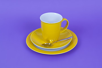 Image showing yellow coffee cup