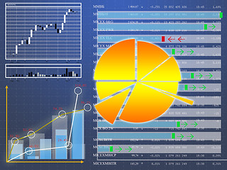 Image showing datasheet currency tender upon finance market