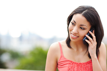 Image showing Woman on the phone