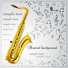 Image showing Saxophone. Musical background