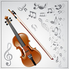 Image showing Violin. Musical background