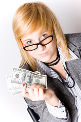 Image showing businesswoman with money