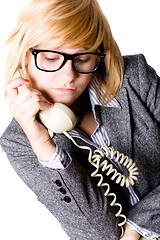 Image showing businesswoman with phone