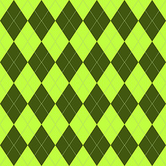 Image showing Pattern with green rhombuses 