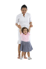 Image showing  girl learning how to walk