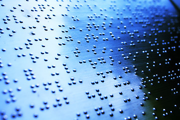 Image showing Plain Braille Page Macro with blue toned 