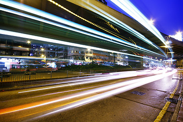 Image showing High traffic street in a rush-hour at night 