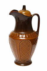 Image showing old brown ceramic jug