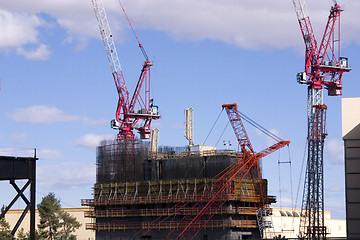 Image showing Construction site with Cranes in the strip in Las Vegas