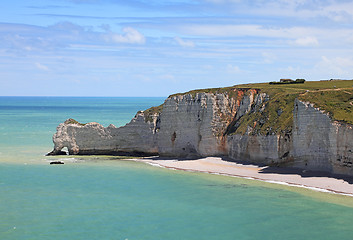 Image showing La Falaise d'Amont-Etretat