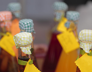 Image showing Vinegars bottles