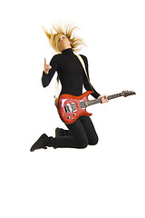 Image showing passionate woman guitarist