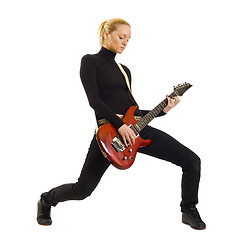 Image showing woman guitarist