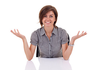 Image showing business woman at desk