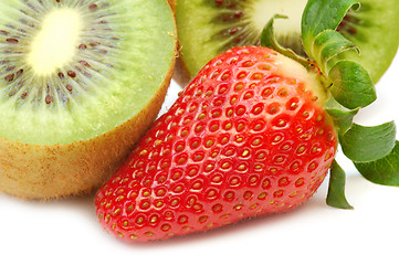 Image showing Kiwi and strawberry