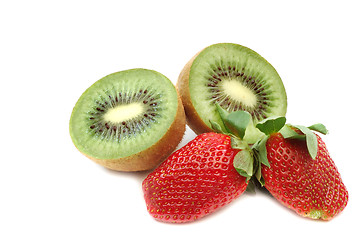 Image showing Kiwi and strawberry