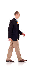Image showing business man walking forward