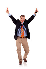 Image showing business man with arms up