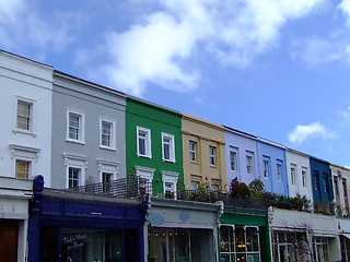Image showing Colorized buildings street