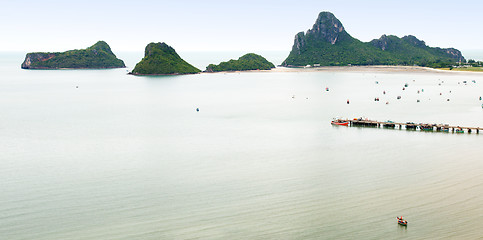 Image showing High cliffs on the tropical island