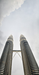 Image showing Petronas twin towers at dusk