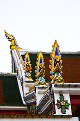 Image showing Traditional Thai style architecture roof 