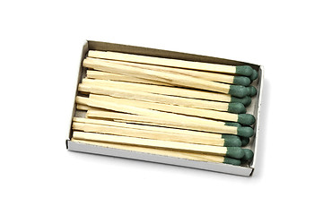 Image showing A box of  matches isolated on white 