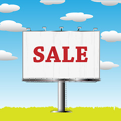 Image showing outdoor billboard with sale sign