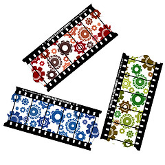Image showing Cogwheels on a filmstrip