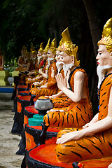 Image showing Ascetic statue in Thai style molding art 