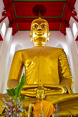 Image showing big buddha image in thai temple 