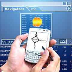 Image showing datasheet currency tender upon finance market