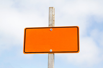 Image showing Empty roadsign