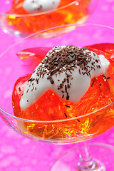 Image showing Jelly with whipped cream