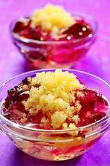 Image showing Jelly with lemon sorbet