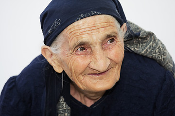 Image showing Portrait of cute smiling elderly woman