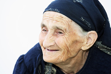 Image showing Portrait of smiling elderly woman