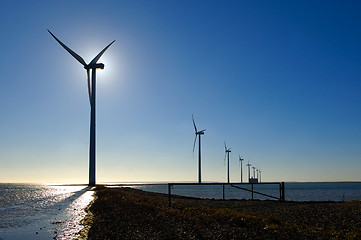 Image showing Wind power stations