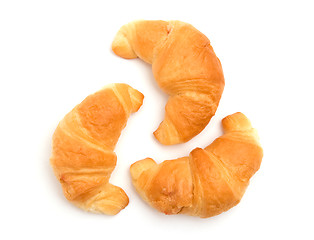 Image showing Three croissants 