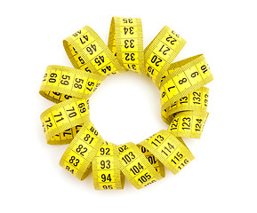 Image showing Yellow measuring tape