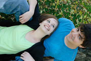 Image showing Relaxing Teen Couple