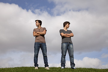 Image showing Angry teenager in the park