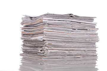 Image showing Stack of newspaper