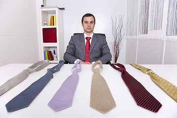 Image showing Chousing the best necktie for a working day