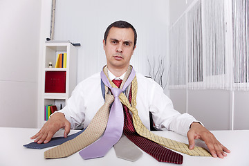 Image showing Chousing the best necktie for a working day