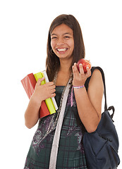 Image showing Teenager ready to go back to school