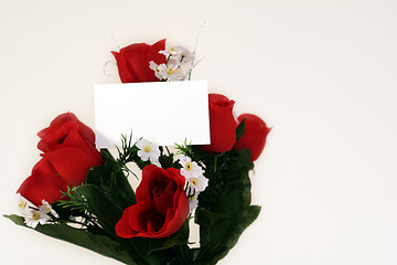 Image showing artificial roses over white